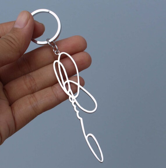 Personalized Handwriting Keychain Custom by SilverElegant on Etsy