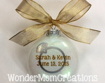 Engagement Christmas Ornament; Personalized Engagement Ornament; Just Engaged Ornament; Engagement Gift Ornament