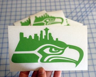 Seahawks Skyline decal.. Seahawks Seattle Skyline decal.. Seahawks decal.. Seahawks sticker.. Seahawks Skyline sticker.. Skyline Seahawks..