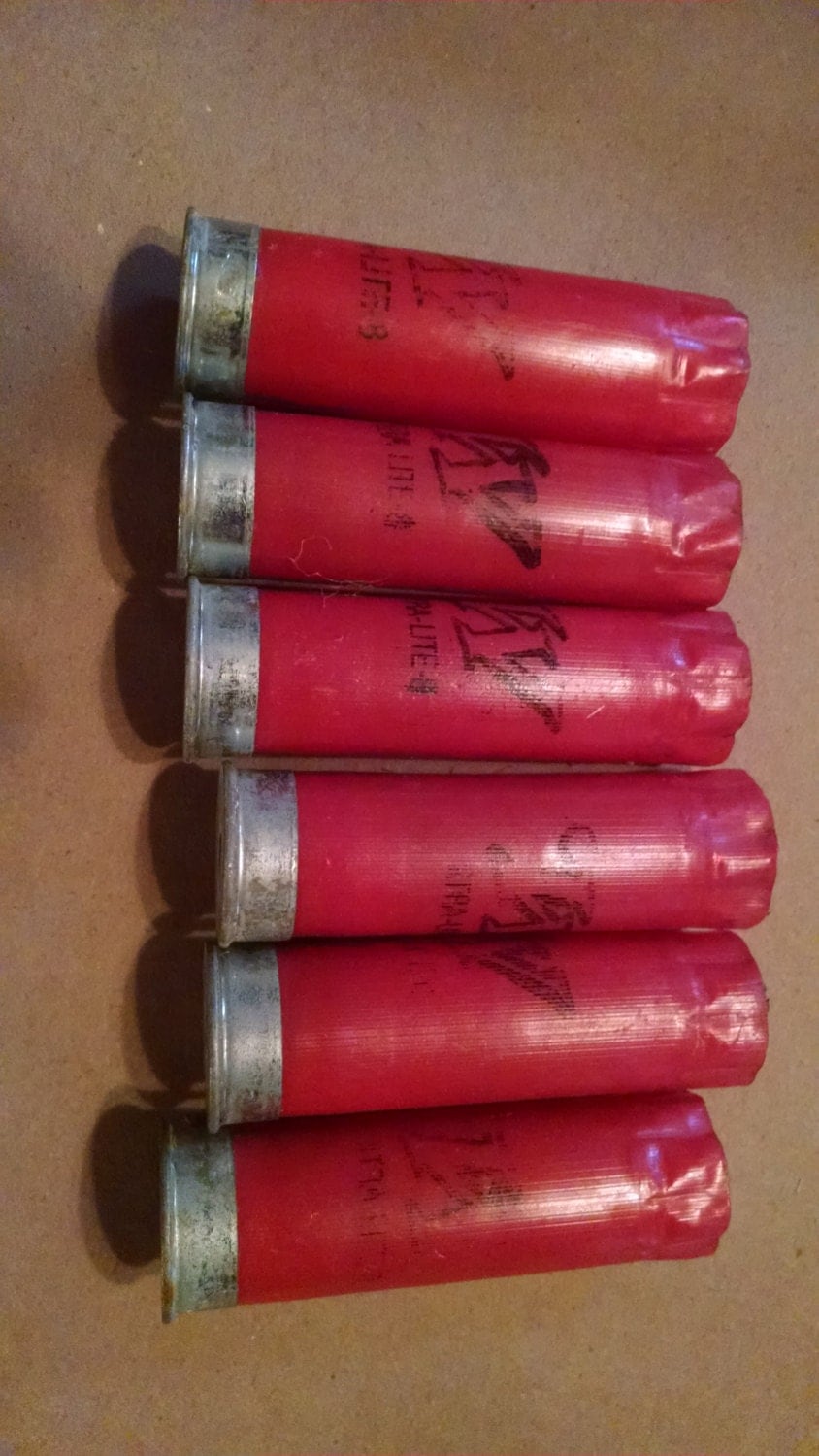 Fired Bullets 25 Empty Shot Gun Shells Red Free Shipping