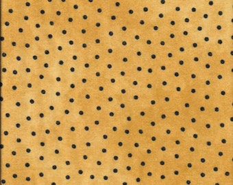 45'' Maywood Studios Gold Polka Dot Woolies Flannel MASF-18506-S by the Yard