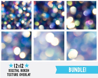 Digital Bokeh Paper Pack - Bokeh Overlay Bundle - Photography Bokeh Backdrop Package - Bokeh Texture Package - Digital Photography Overlay