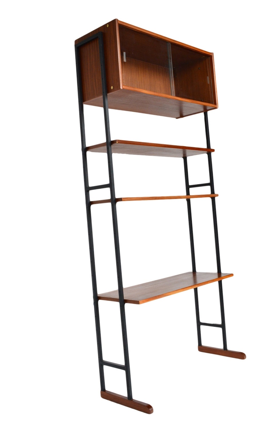 Mid Century Danish Modern Teak Shelving Unit Ladderax Haute Juice