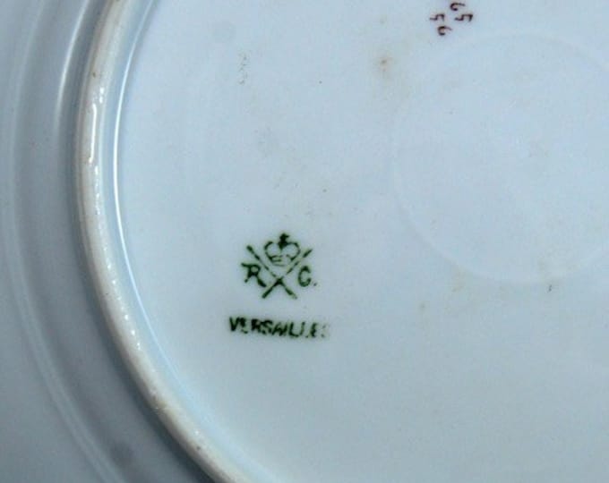 Storewide 25% Off SALE Beautiful Antique Royal China Company Fine China Dinner Plate in Original "Versailles" Pattern Featuring Hand Painted