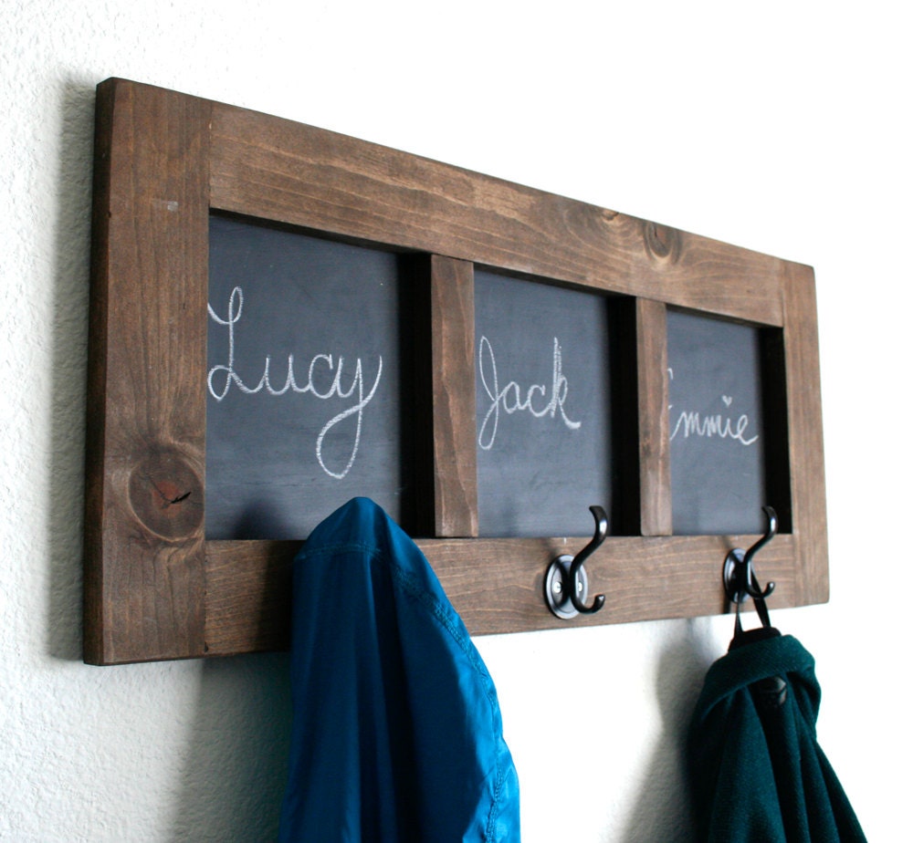Chalkboard Coat Rack. Backpack Hanger. Coat Hanger.