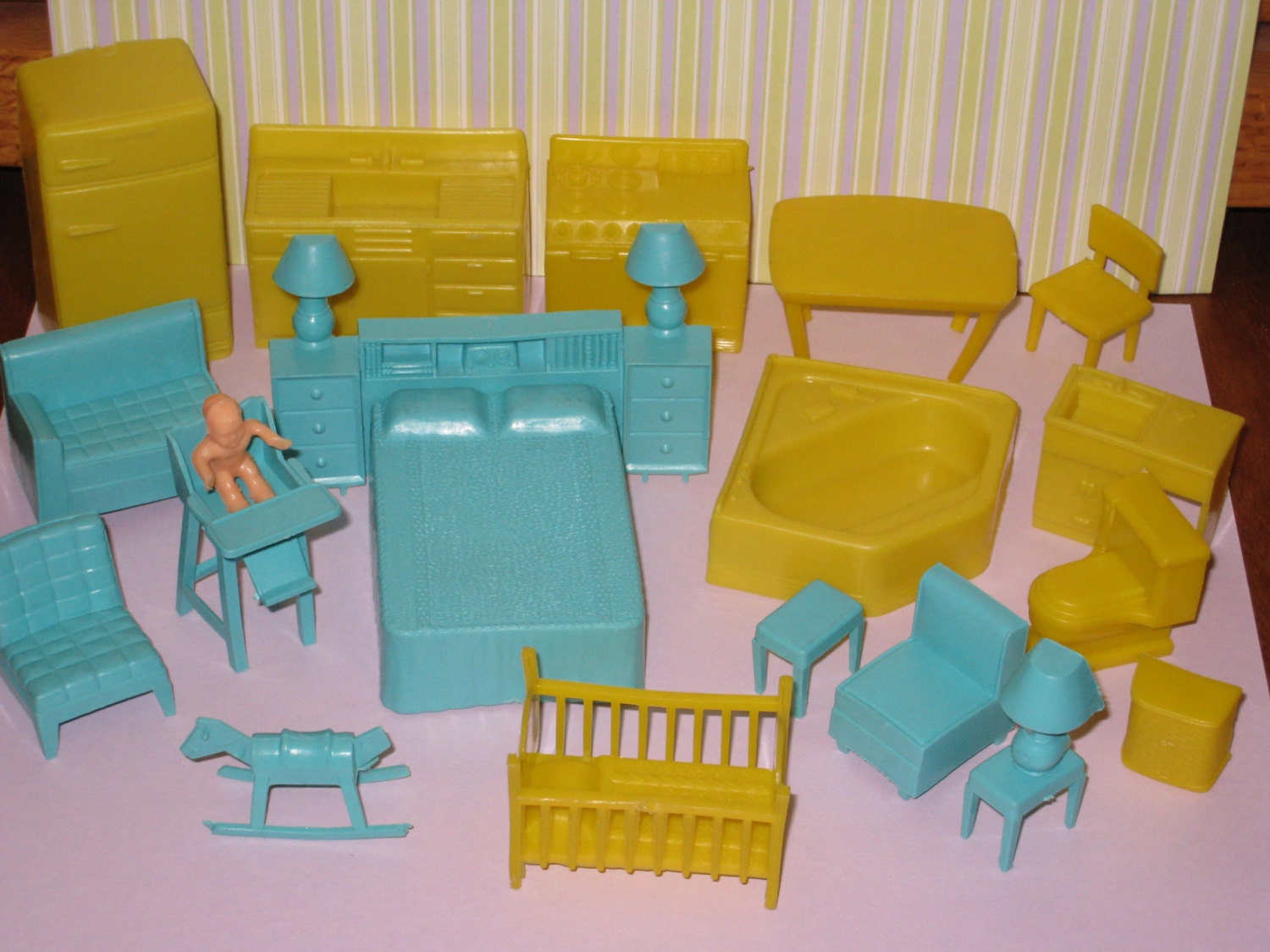 vintage plastic doll house