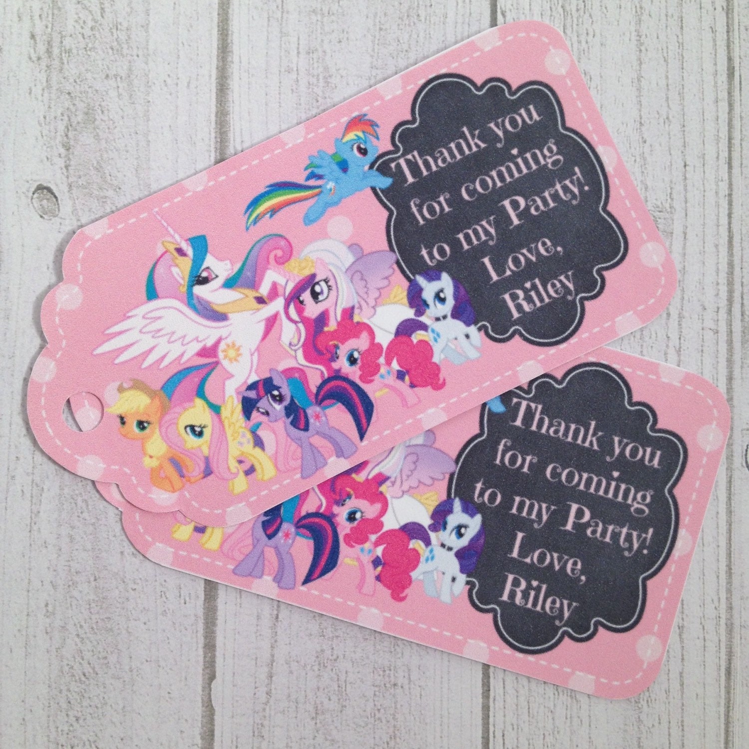 10 My Little Pony Personalized Party Favor Gift Tags