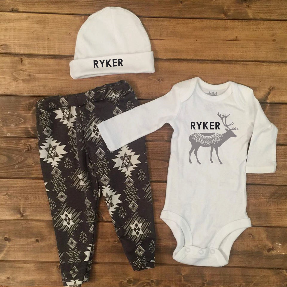 fall baby clothes Baby Boy Coming Home Outfit Boys by LineLiam