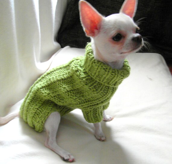Cable Dog Sweater Chihuahua Clothes Pet clothing Small