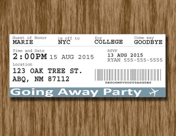 College Send Off Party Invitations 9