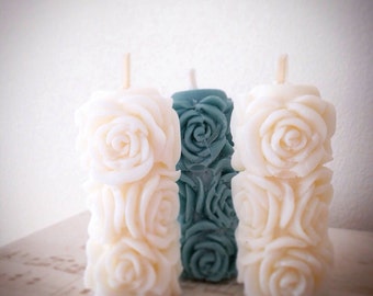 Wedding Favours, Candle Favours, Rose Candle, Mini Candles, Pillar Candles, Perfect Wedding favour, Wedding Gifts, Soy Wax Candle, Unscented