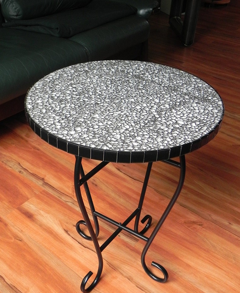 Glass Mosaic Coffee Table Side Table Plant Stand by