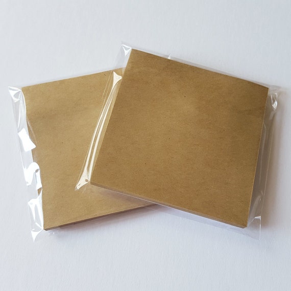 2Pack Kraft Sticky Notes Brown Stickies Craft Paper Sticky