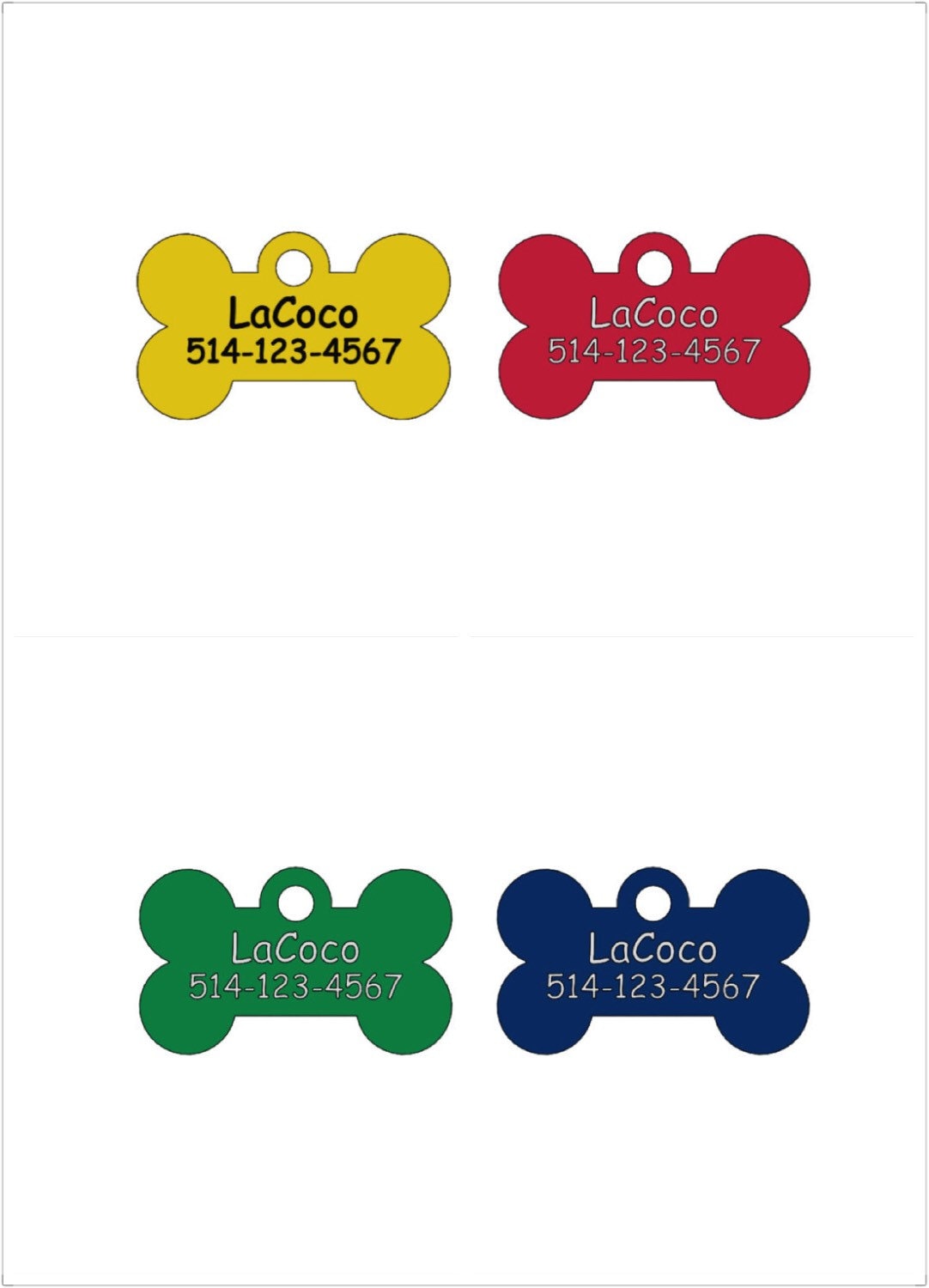 Quiet dog tag Plastic pet tags Custom pet ID tag Noiseless dog