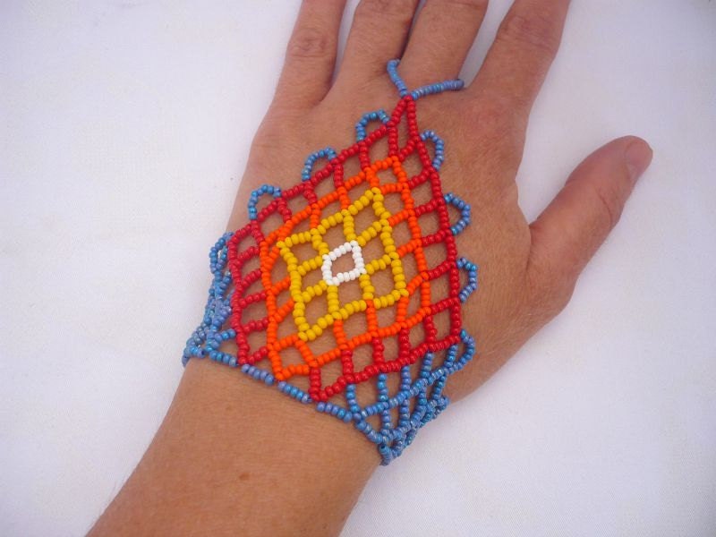 native american beadwork hand bracelet native amerivan