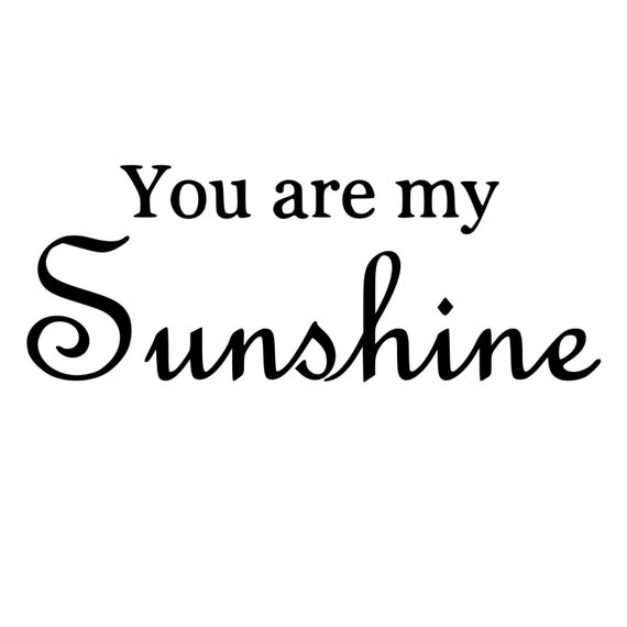 You are my sunshine Die-Cut Decal Car Window Wall Bumper Phone