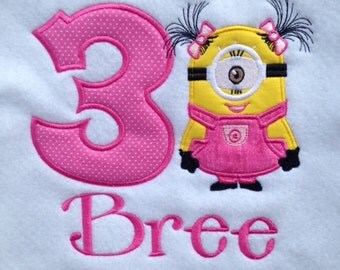 Minion Birthday Shirt - Girls