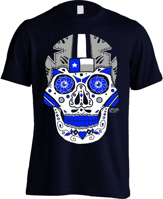 Cowboys Sugar Skull Mens Shirt by AFApparel on Etsy