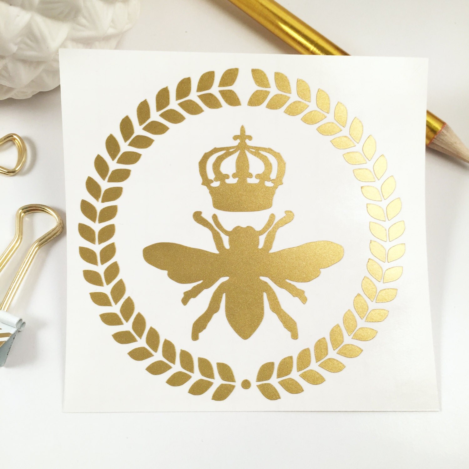 Queen Bee Decal Monogram Decal Monogram Sticker Monogram