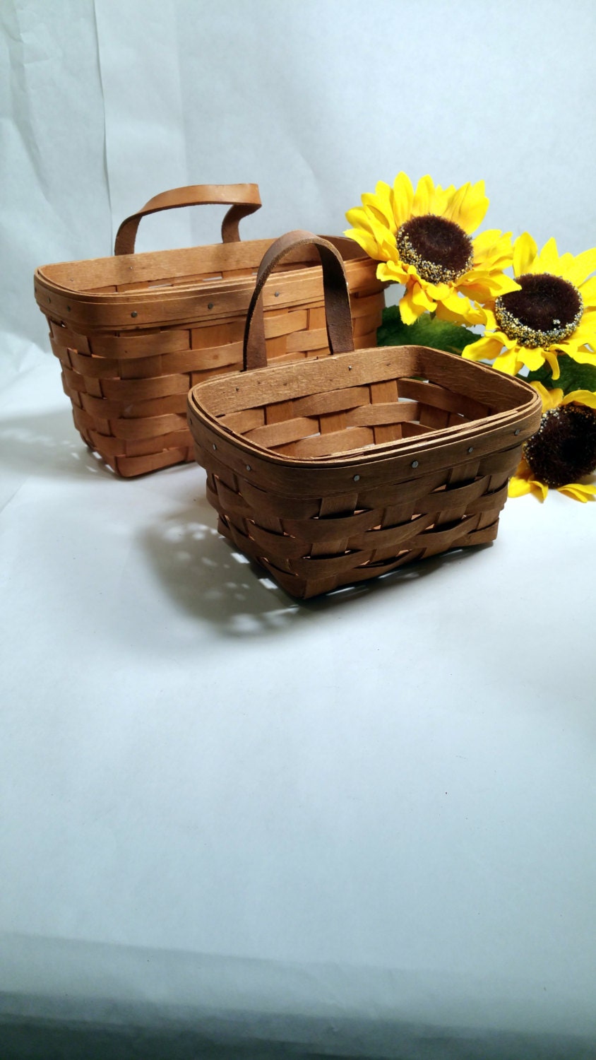 Basket Wall Pockets Hanging Baskets 2 by BlindedByDelight on Etsy