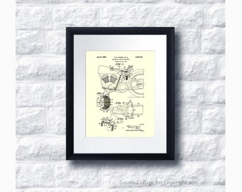 Harley Davidson Motorbike Patent Art Poster NoA2 Wall Print Home Harley Davidson Motorbike Patent Art Poster NoA2 Wall Print Home