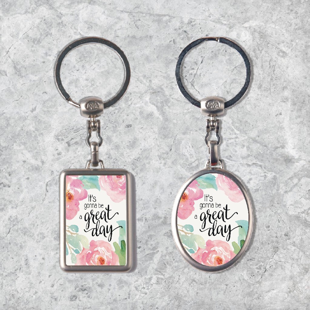 Quote Keychain Great Day Keyring Metal Keychain