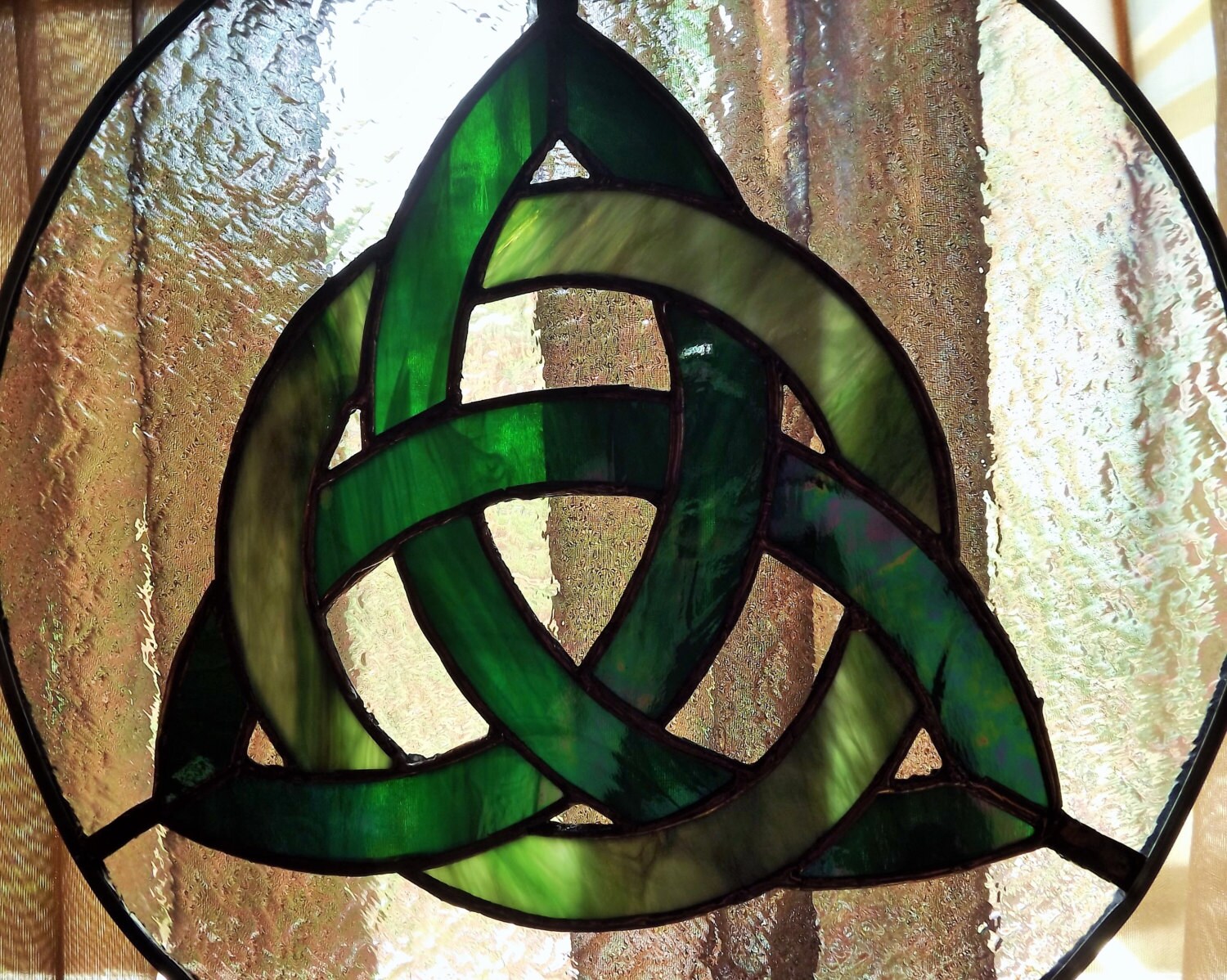 Stained Glass Celtic Trinity Knot Suncatcher