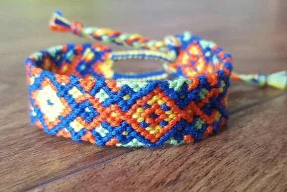 Custom Friendship Bracelet // Handmade // Aztec Pattern