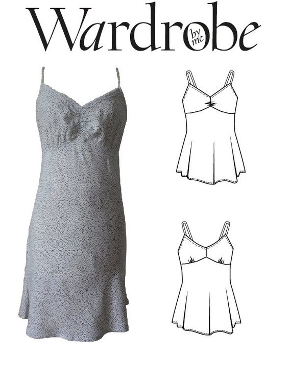 Camisole dress pattern//Wardrobe By Me//PDF sewing by Wardrobebyme