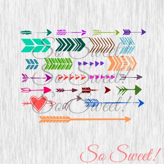 Arrow Bundle SVG / DXF Cut Files Silhouette by SoSweetDigital