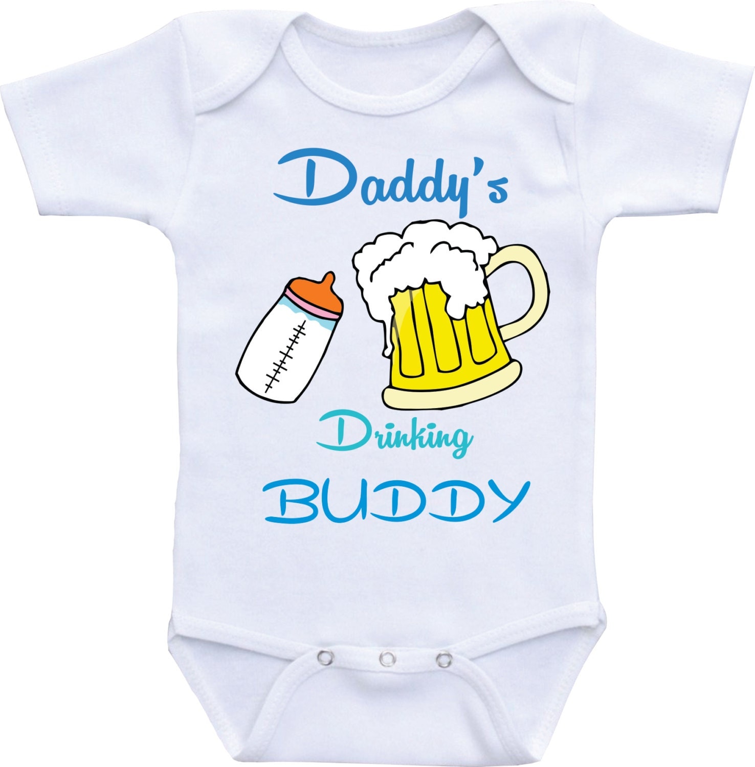 Daddy's Drinking Buddy Onesie Funny Baby Onesies Funny