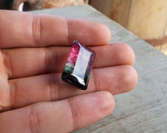 Natural Bi Color Watermelon Tourmaline Gemstone