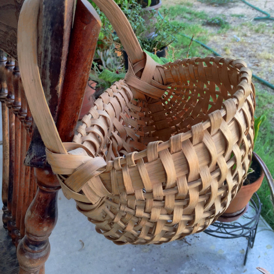 Kentucky basket vintage basket split oak basket half