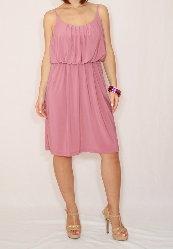 Mauve dress  Short dress  Bridesmaid  dress  Ash  rose  dress 