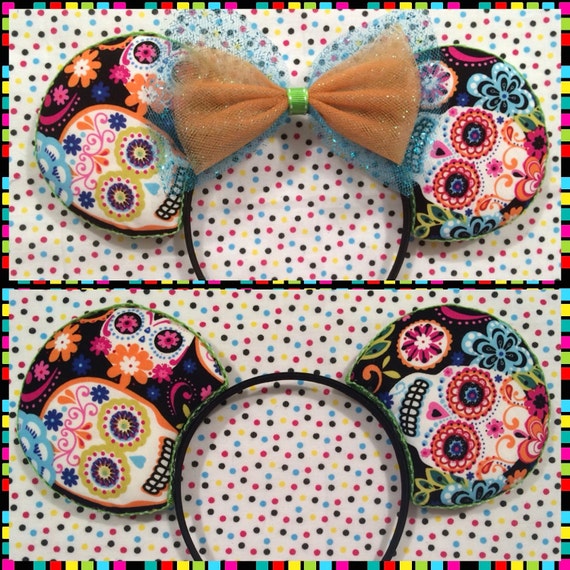 Sugar Skull Halloween Mouse Ears