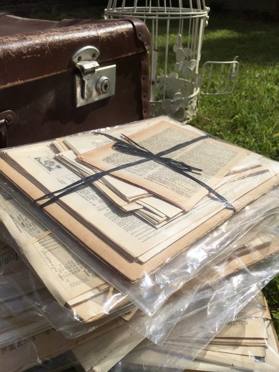Decoupage Craft Papers // Vintage Book Pages // Dictionary Pages // Old Book Pages // Vintage Paper Pack // Book Pages // Sheet Music