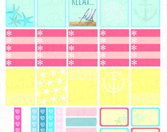 Salt Life Weekly Sticker Kit // Printable PDF // Perfect for Erin Condren Life Planners!!