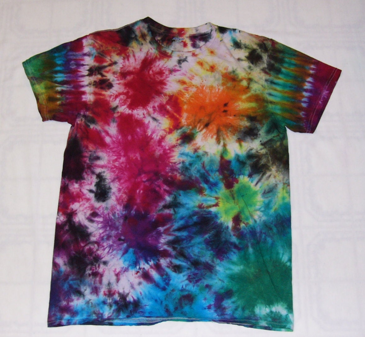 Tie Dye Sunburst Shirt 100% Cotton T-Shirt.