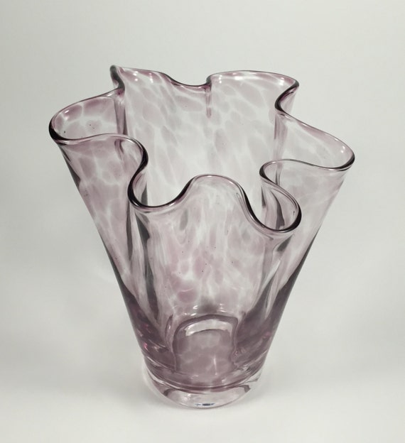 Vintage Purple Vase Purple Glass Vase by FindsFromFormerTimes