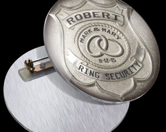 Ringer Bearer Gift PN1009 Ring Security Badge Pin for Ring Bearer at Wedding - Ring Bearer Gift