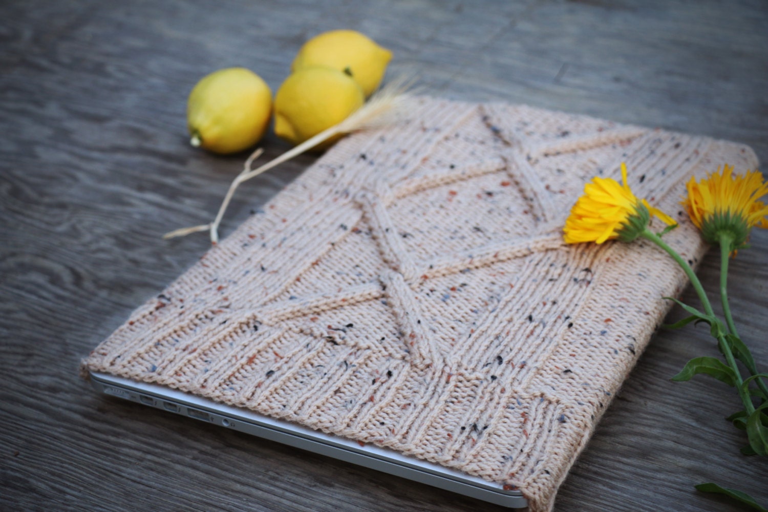 Knit Laptop Case // Heathered Laptop Sleeve // MacBook Pro