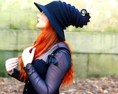 Black  Witch Hat. Wizard Hat. Felt Hat. Cosplay Hat. LARP