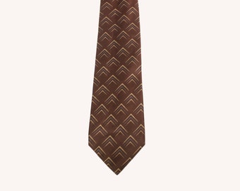 Vintage Donna Karan Brown Silk Tie
