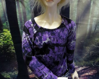 Purple BJD Sweater Reptile Scales Pullover shirt 60cm/SD/SD13