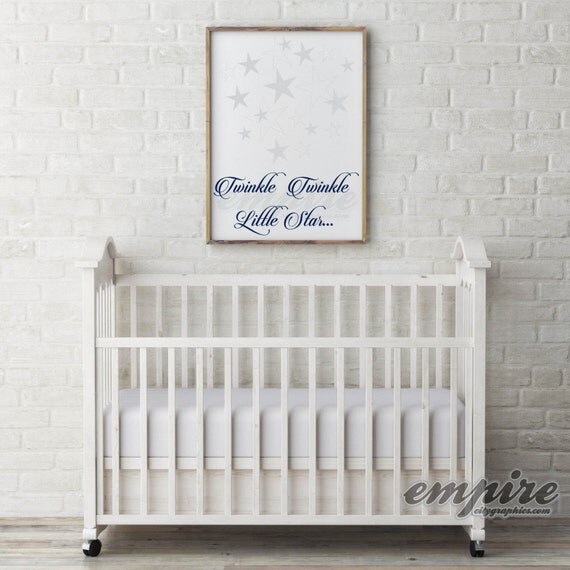 Twinkle Twinkle Little Star Poster, Stars Poster, Baby Nursery Wall Art, Girls Nursery Wall Art, Boys Nursery Wall Art