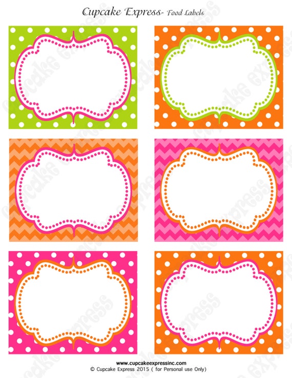 Pumpkin Patch First Birthday girl orange pink green PRINTABLE Food ...