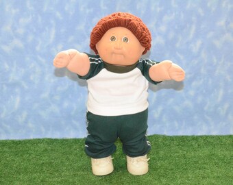 Cabbage Patch Clothes - Handmade for 16" - 18" Boy Dolls - Emerald Green Sweats Outfit