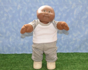 Cabbage Patch Doll Clothes - Handmade for 16" - 18" Boy Dolls - Grey Sweats Outfit