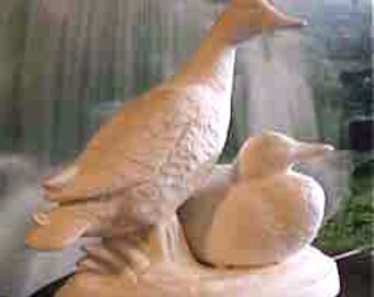 10" tall, Detailed, Mallard Ducks, Pair of Ducks, Wild Ducks, Realist Ducks, Hunters gift, Ready to paint,u-paint,Ceramic Bisque