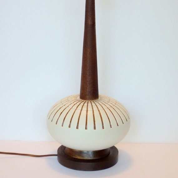 Mid Century Modern Table Lamp Ceramic Vintage by BeeHavenHome